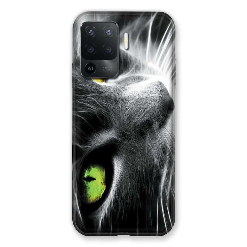 Coque Pour Oppo A94 5G Chat Vert