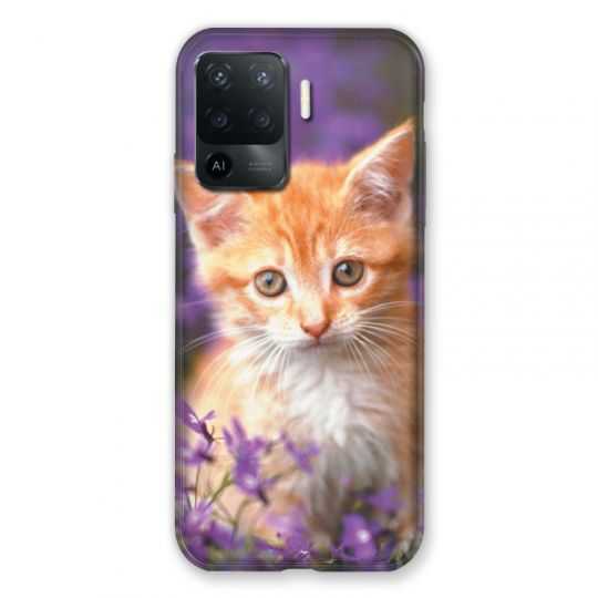 Coque Pour Oppo A94 5G Chat Violet