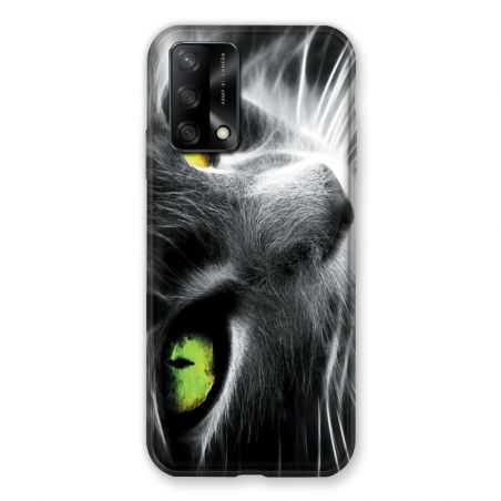 Coque Pour Oppo A54 5G / A74 5G Chat Vert