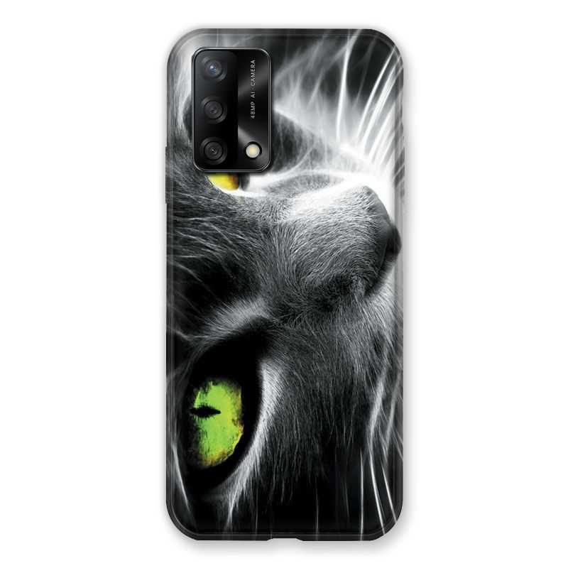 Coque Pour Oppo A54 5G / A74 5G Chat Vert