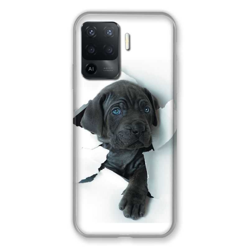 Coque Pour Oppo A94 5G Chien Noir