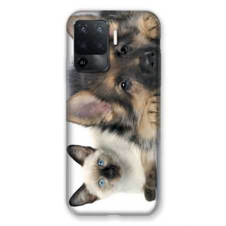 Coque Pour Oppo A94 5G Chien vs Chat