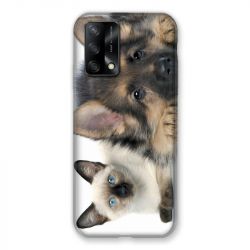 Coque Pour Oppo A54 5G / A74 5G Chien vs Chat