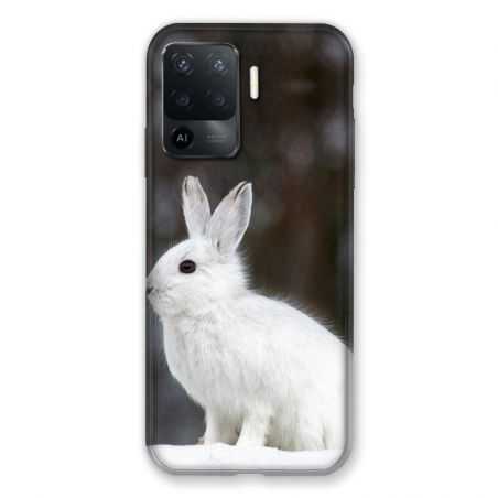 Coque Pour Oppo A94 5G Lapin Blanc