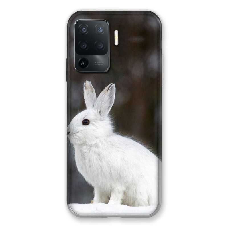 Coque Pour Oppo A94 5G Lapin Blanc