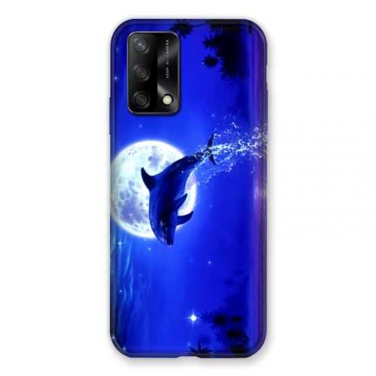 Coque Pour Oppo A54 5G / A74 5G Dauphin Lune