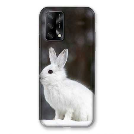 Coque Pour Oppo A54 5G / A74 5G Lapin Blanc