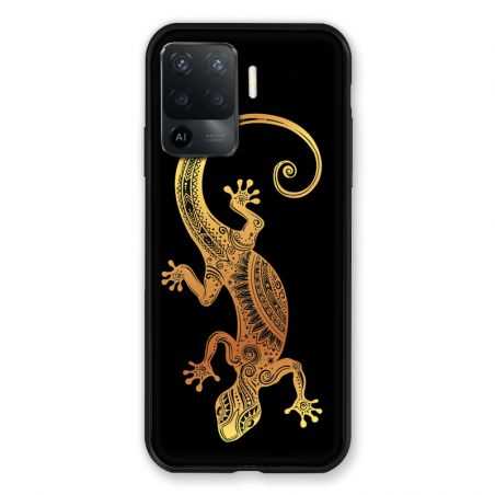 Coque Pour Oppo A94 5G Animaux Maori Lezard Noir