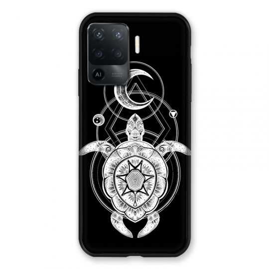 Coque Pour Oppo A94 5G Animaux Maori Tortue Noir
