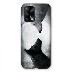 Coque Pour Oppo A54 5G / A74 5G Loup Duo