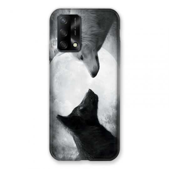 Coque Pour Oppo A54 5G / A74 5G Loup Duo