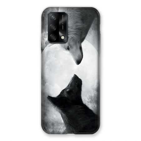 Coque Pour Oppo A54 5G / A74 5G Loup Duo