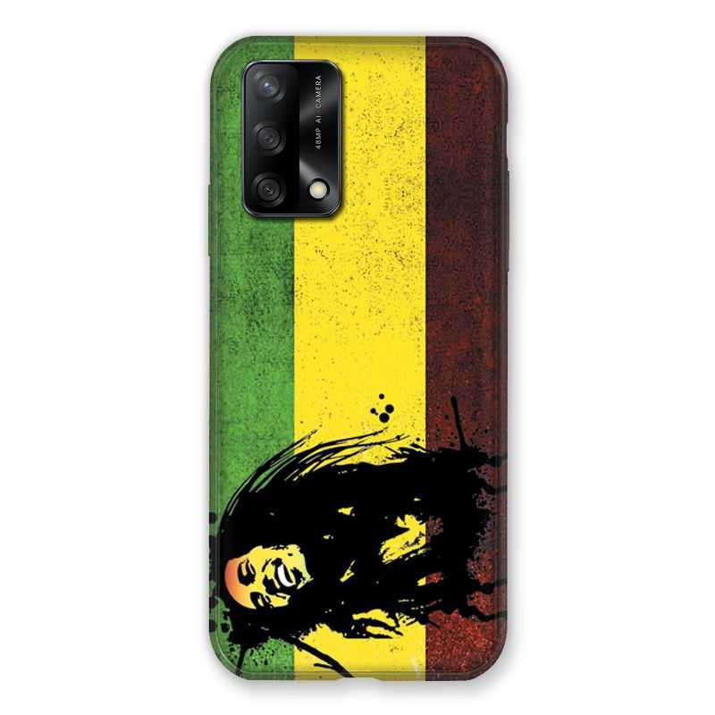 Coque Pour Oppo A54 5G / A74 5G Bob Marley Drapeau