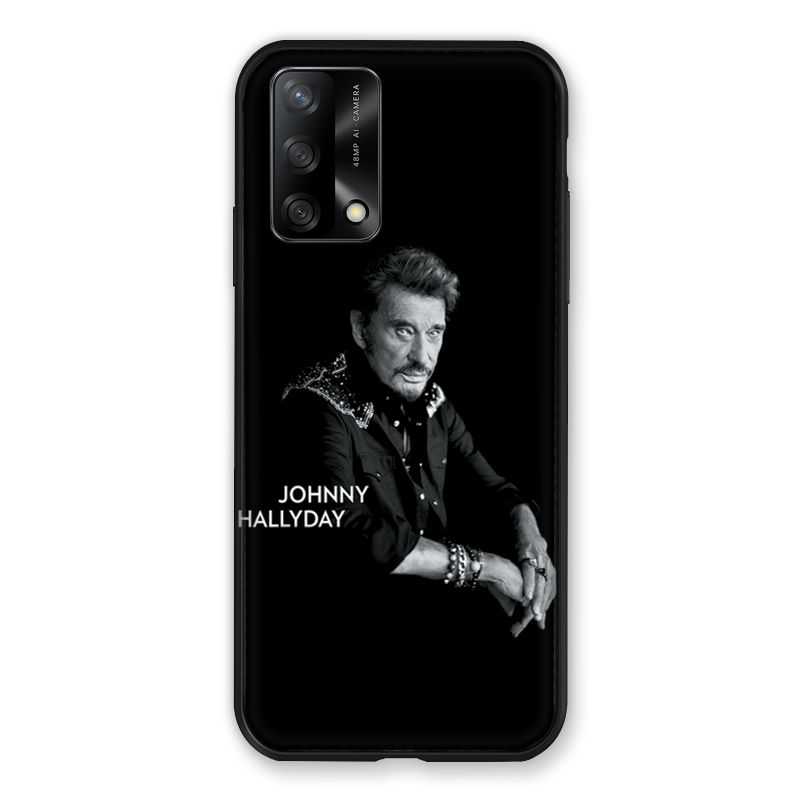 Coque Pour Oppo A54 5G / A74 5G Johnny Hallyday Noir