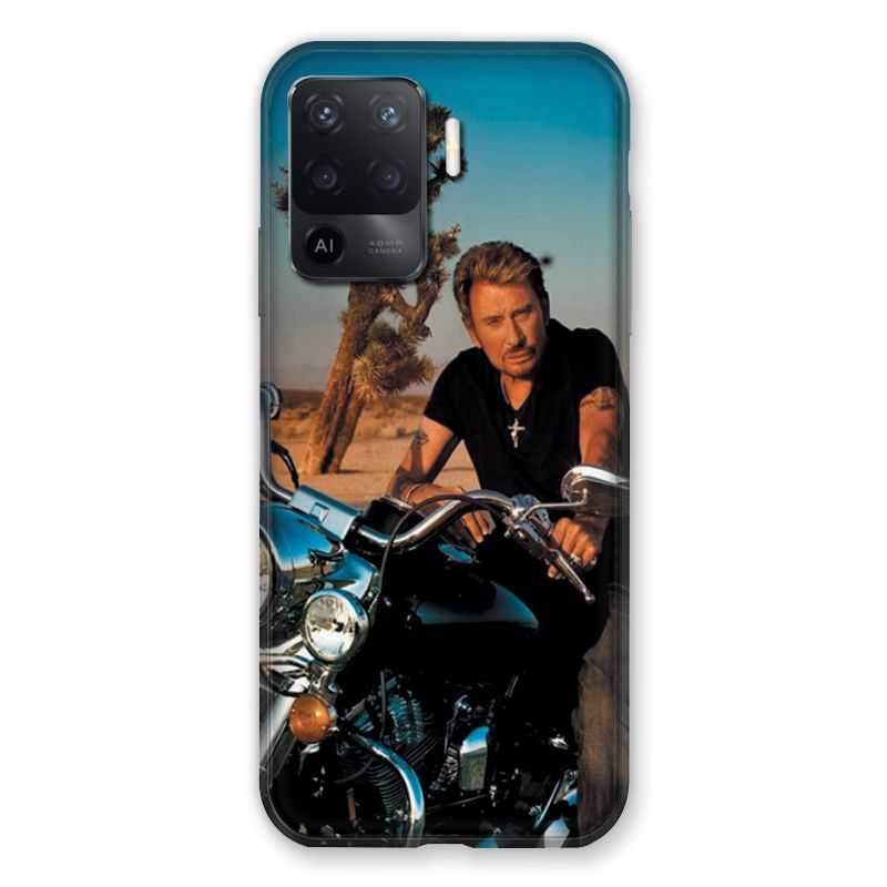 Coque Pour Oppo A94 5G Johnny Hallyday Moto
