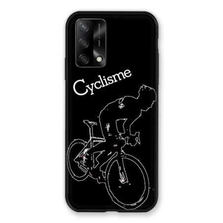 Coque Pour Oppo A54 5G / A74 5G Cyclisme Ombre Blanche