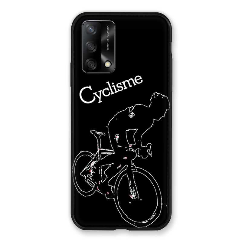Coque Pour Oppo A54 5G / A74 5G Cyclisme Ombre Blanche