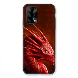 Coque Pour Oppo A54 5G / A74 5G Dragon Rouge