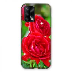 Coque Pour Oppo A54 5G / A74 5G Fleur Rose Rouge
