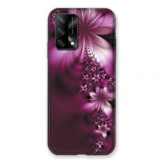 Coque Pour Oppo A54 5G / A74 5G Fleur Violette Montante
