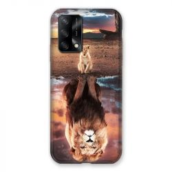 Coque Pour Oppo A54 5G / A74 5G Lion Reflet