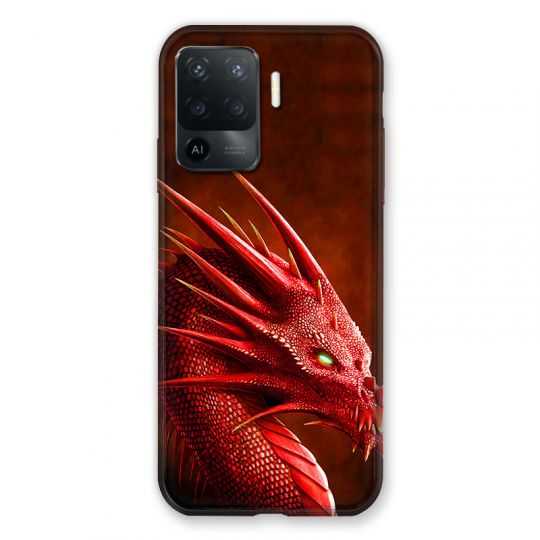 Coque Pour Oppo A94 5G Dragon Rouge