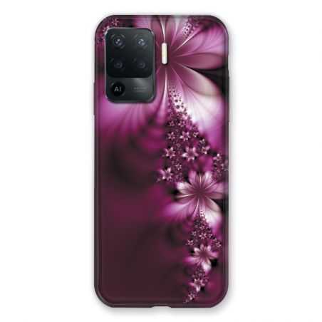 Coque Pour Oppo A94 5G Fleur Violette Montante