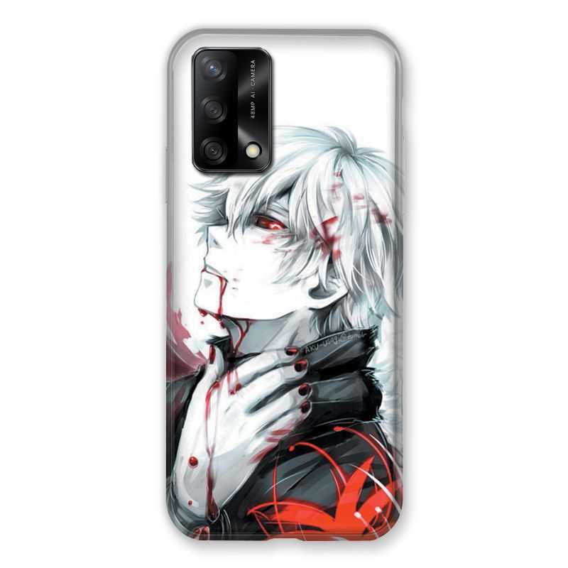Coque Pour Oppo A54 5G / A74 5G Manga Kaneki Blanc