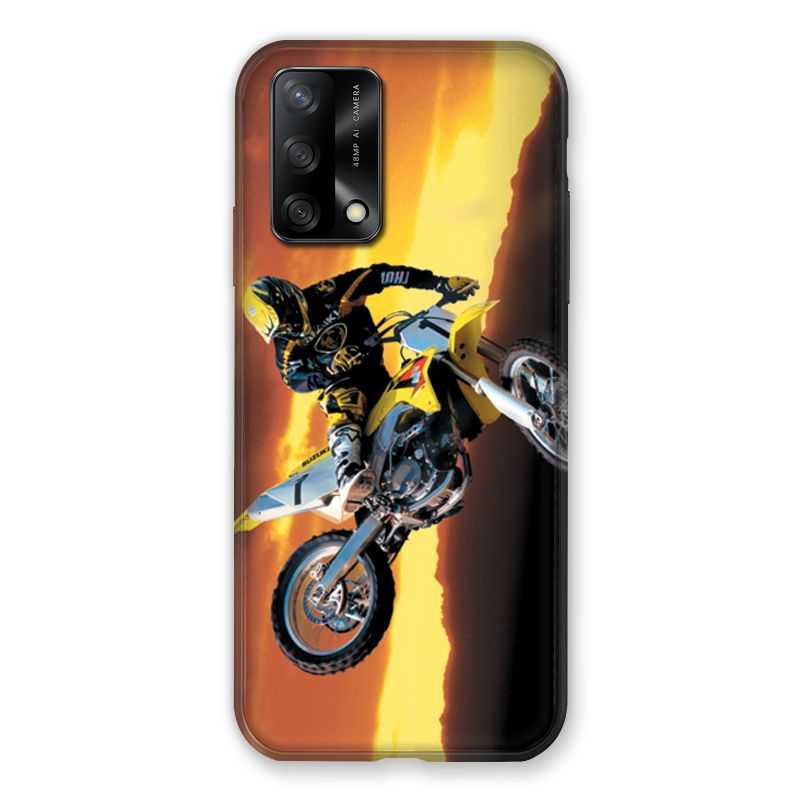 Coque Pour Oppo A54 5G / A74 5G Moto Cross Noir