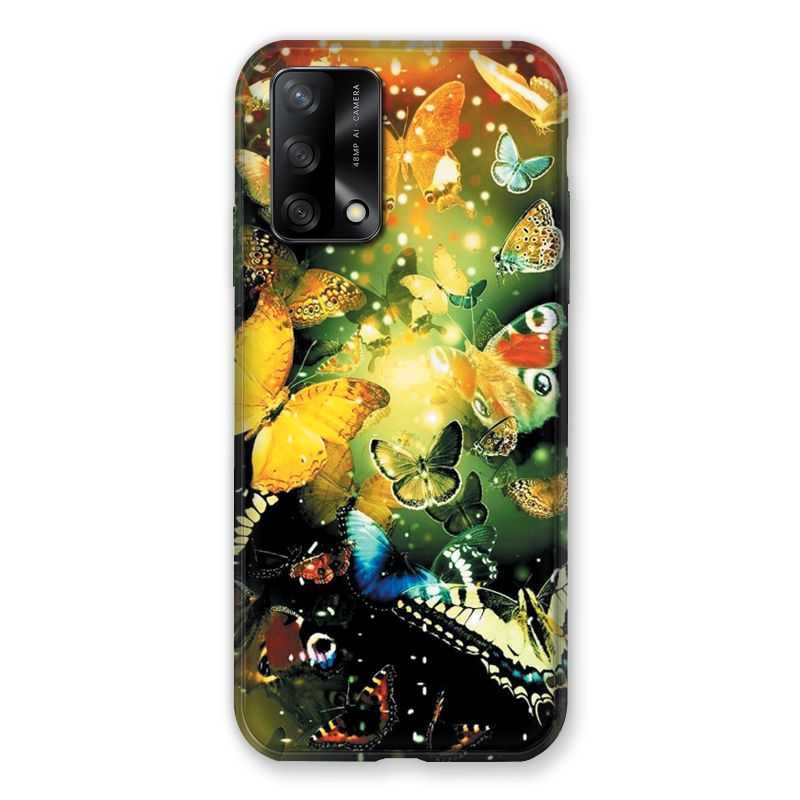 Coque Pour Oppo A54 5G / A74 5G Papillon Jaune