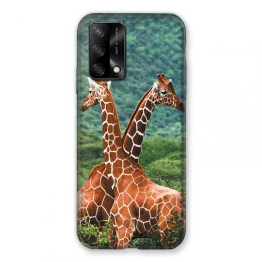 Coque Pour Oppo A54 5G / A74 5G Savane Girafe Duo