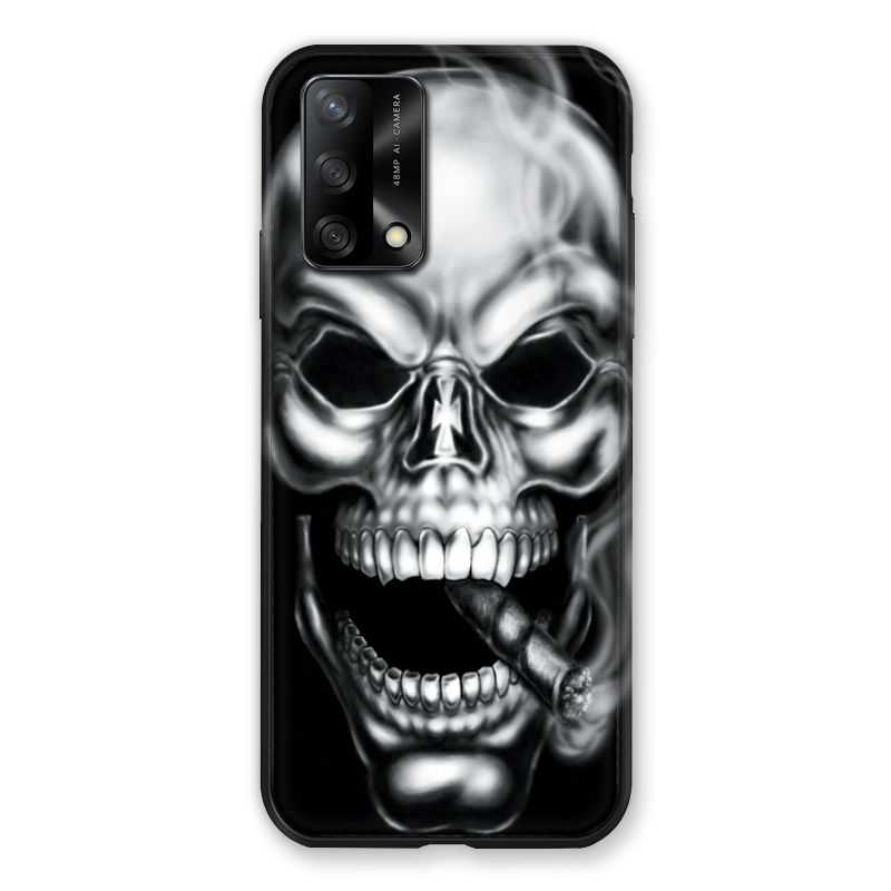 Coque Pour Oppo A54 5G / A74 5G Tete de Mort Fume