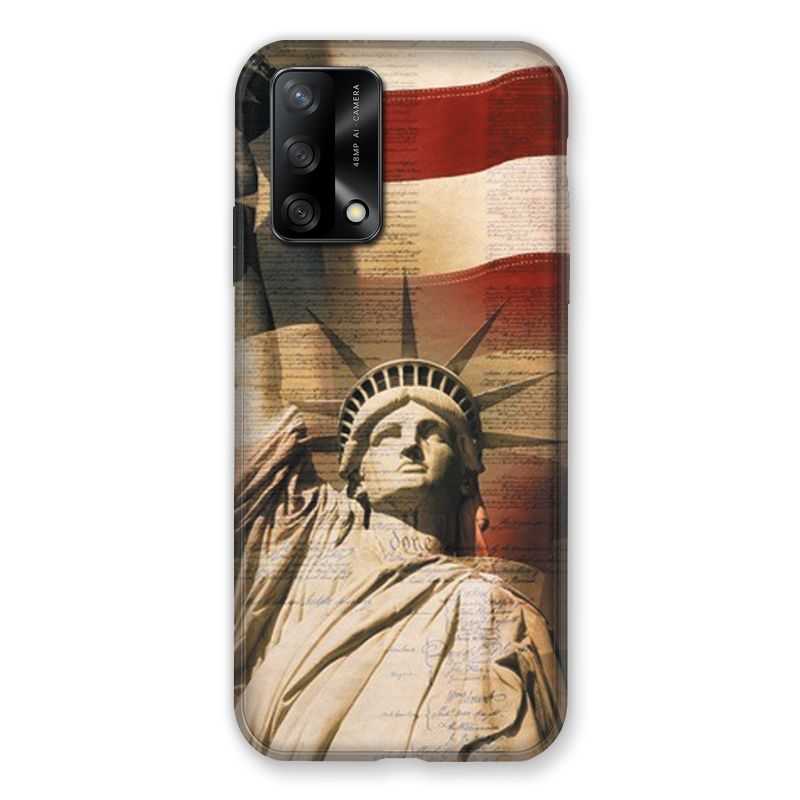 Coque Pour Oppo A54 5G / A74 5G Amerique USA Statue liberté
