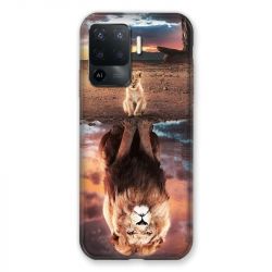 Coque Pour Oppo A94 5G Lion Reflet