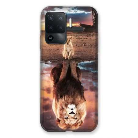 Coque Pour Oppo A94 5G Lion Reflet