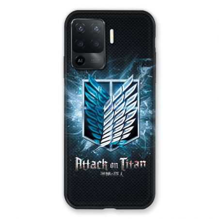 Coque Pour Oppo A94 5G Manga Attaque Titans Noir