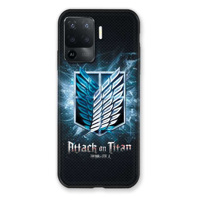 Coque Pour Oppo A94 5G Manga Attaque Titans Noir