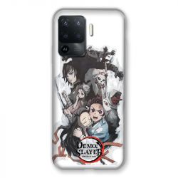 Coque Pour Oppo A94 5G Manga Demon Slayer Blanc