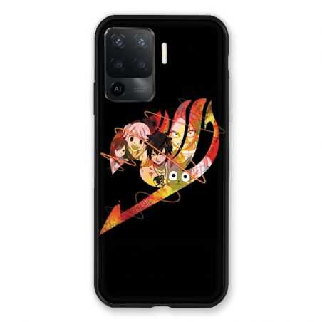 Coque Pour Oppo A94 5G Manga Fairy Tail Logo Noir