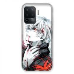 Coque Pour Oppo A94 5G Manga Kaneki Blanc