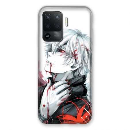 Coque Pour Oppo A94 5G Manga Kaneki Blanc
