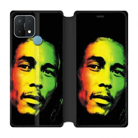 Housse Cuir Portefeuille Pour Oppo A15 Bob Marley 2