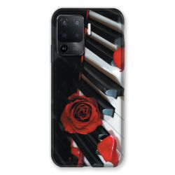 Coque Pour Oppo A94 5G Musique Rose Piano