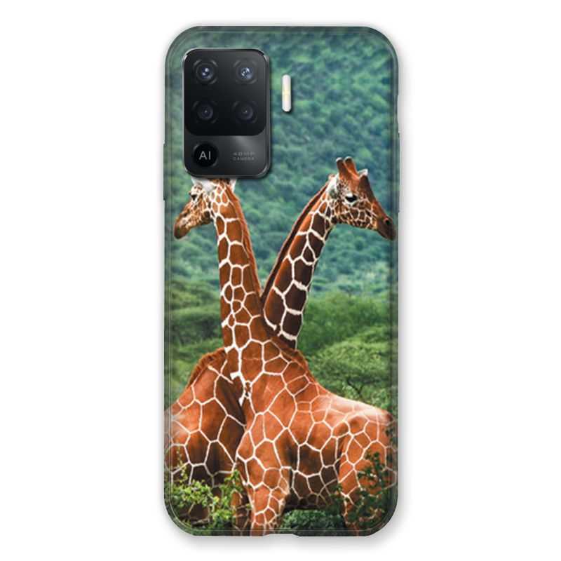 Coque Pour Oppo A94 5G Savane Girafe Duo