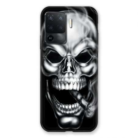 Coque Pour Oppo A94 5G Tete de Mort Fume