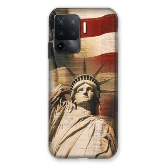 Coque Pour Oppo A94 5G Amerique USA Statue liberté