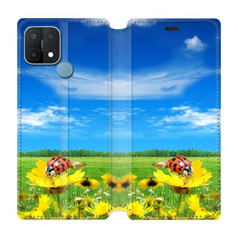 Housse Cuir Portefeuille Pour Oppo A15 Coccinelle