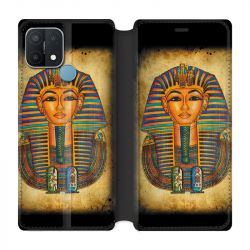 Housse Cuir Portefeuille Pour Oppo A15 Egypte Pharaon
