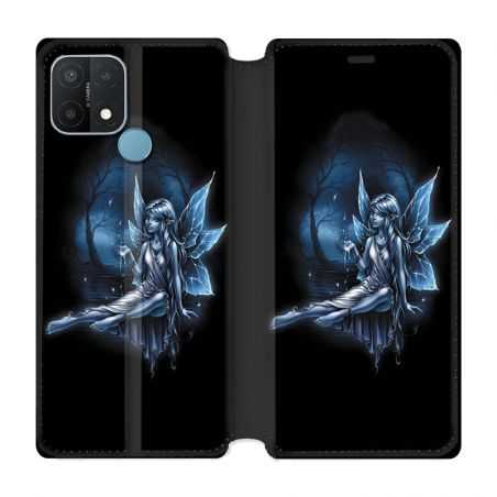 Housse Cuir Portefeuille Pour Oppo A15 Fee Bleu