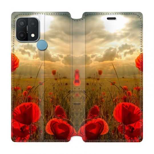 Housse Cuir Portefeuille Pour Oppo A15 Fleur Housse Cuir Portefeuillelicot